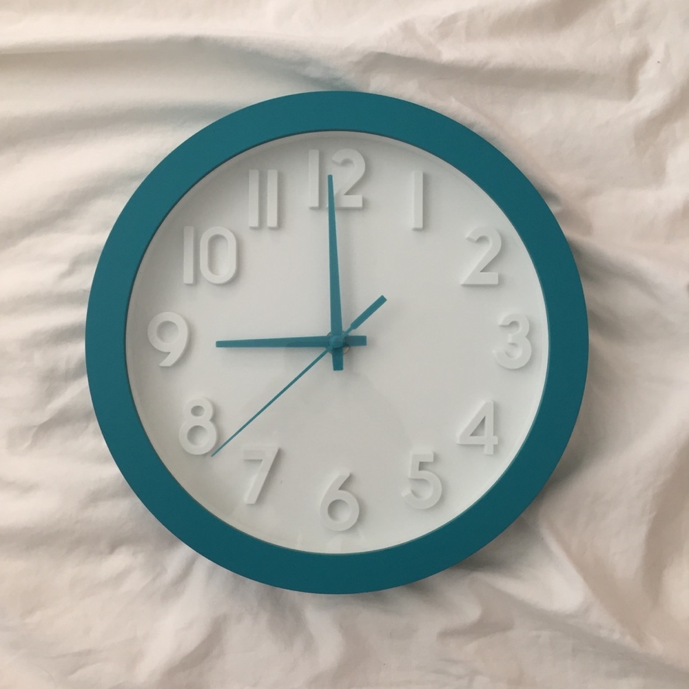 Modern Teal Wall Clock